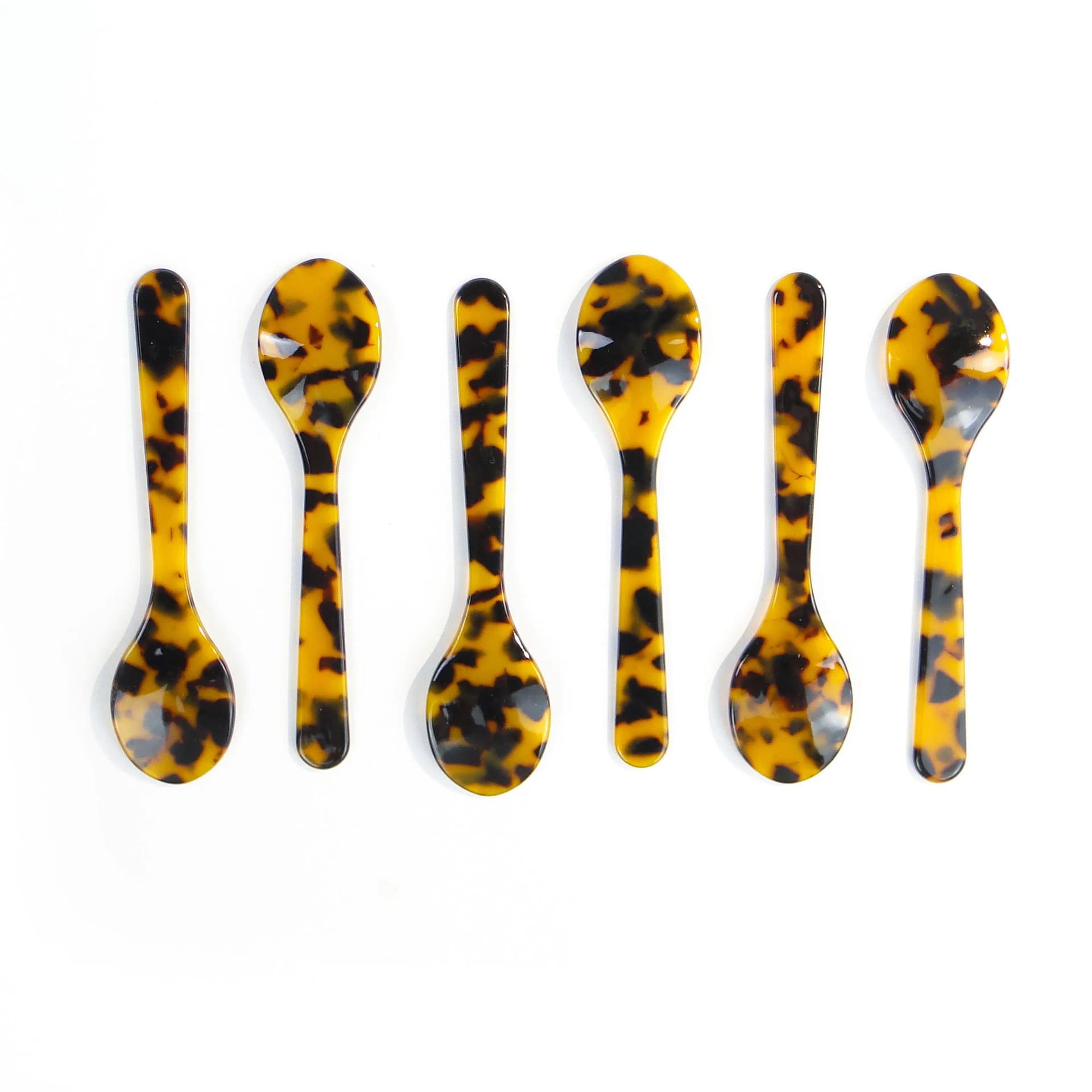 Caviar spoon set, multicolor, Bakelite, Poland, 1970s. - 9097