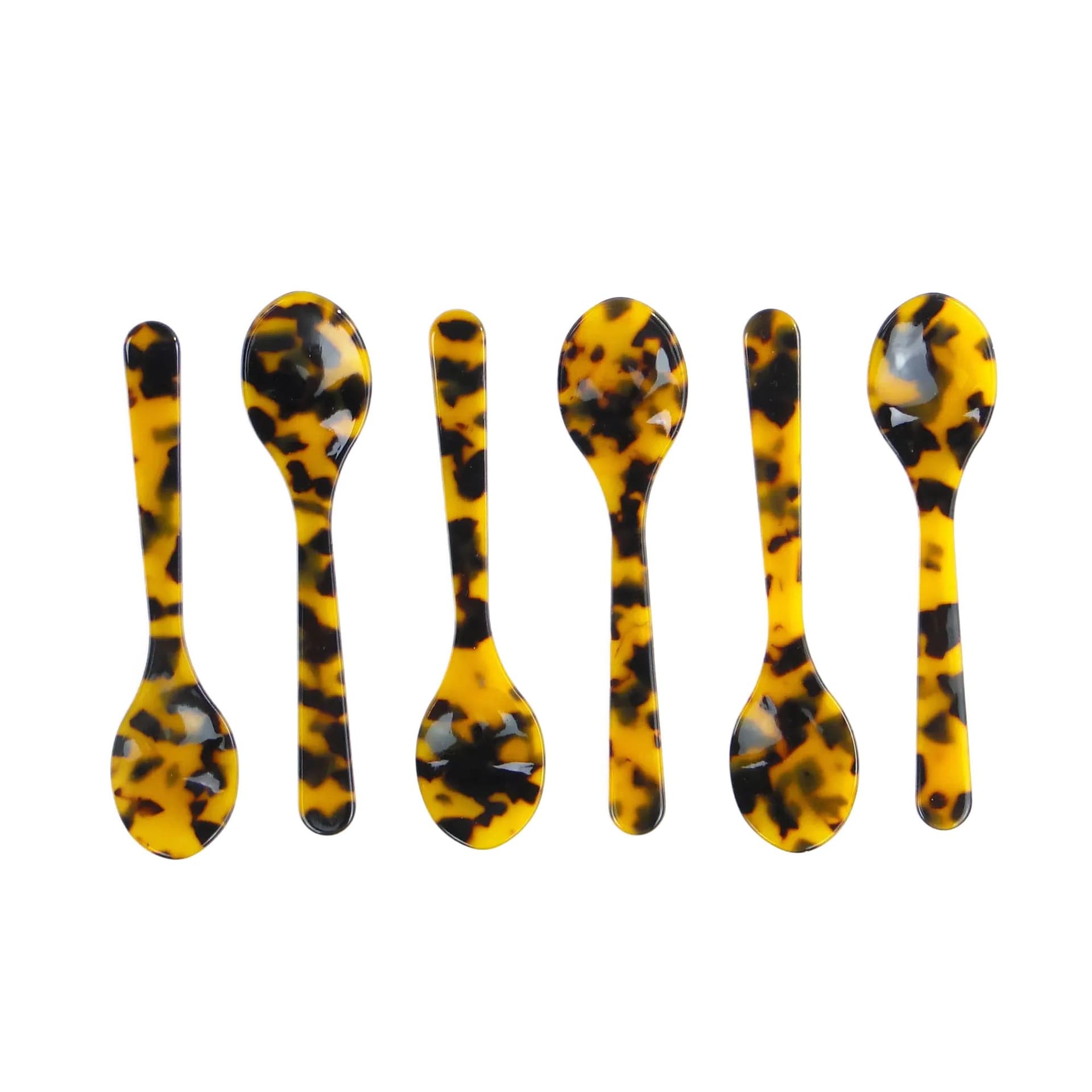 Caviar spoon set, multicolor, Bakelite, Poland, 1970s.