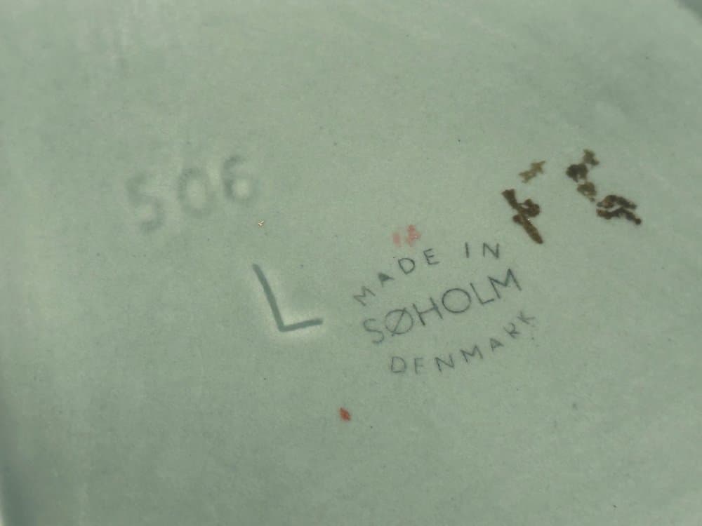 Plate, olive ceramic, by S. A. Holm Sørensen, Denmark, 1960s - 152982