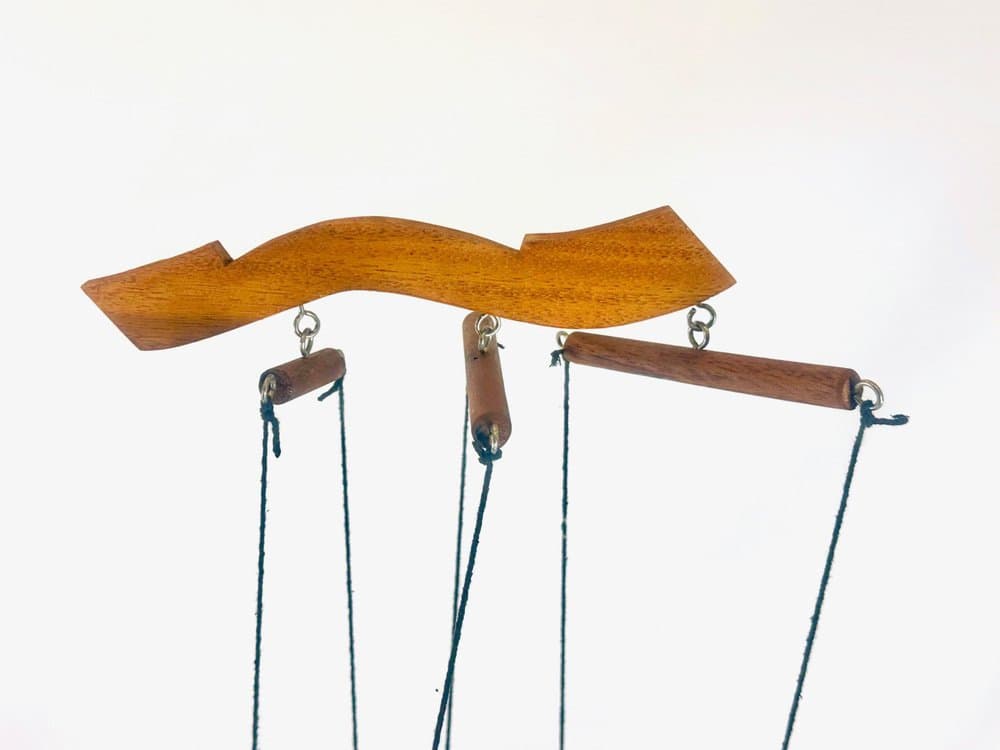 Marionette figurine, multicolor wood, Germany, 1970s. - 152990