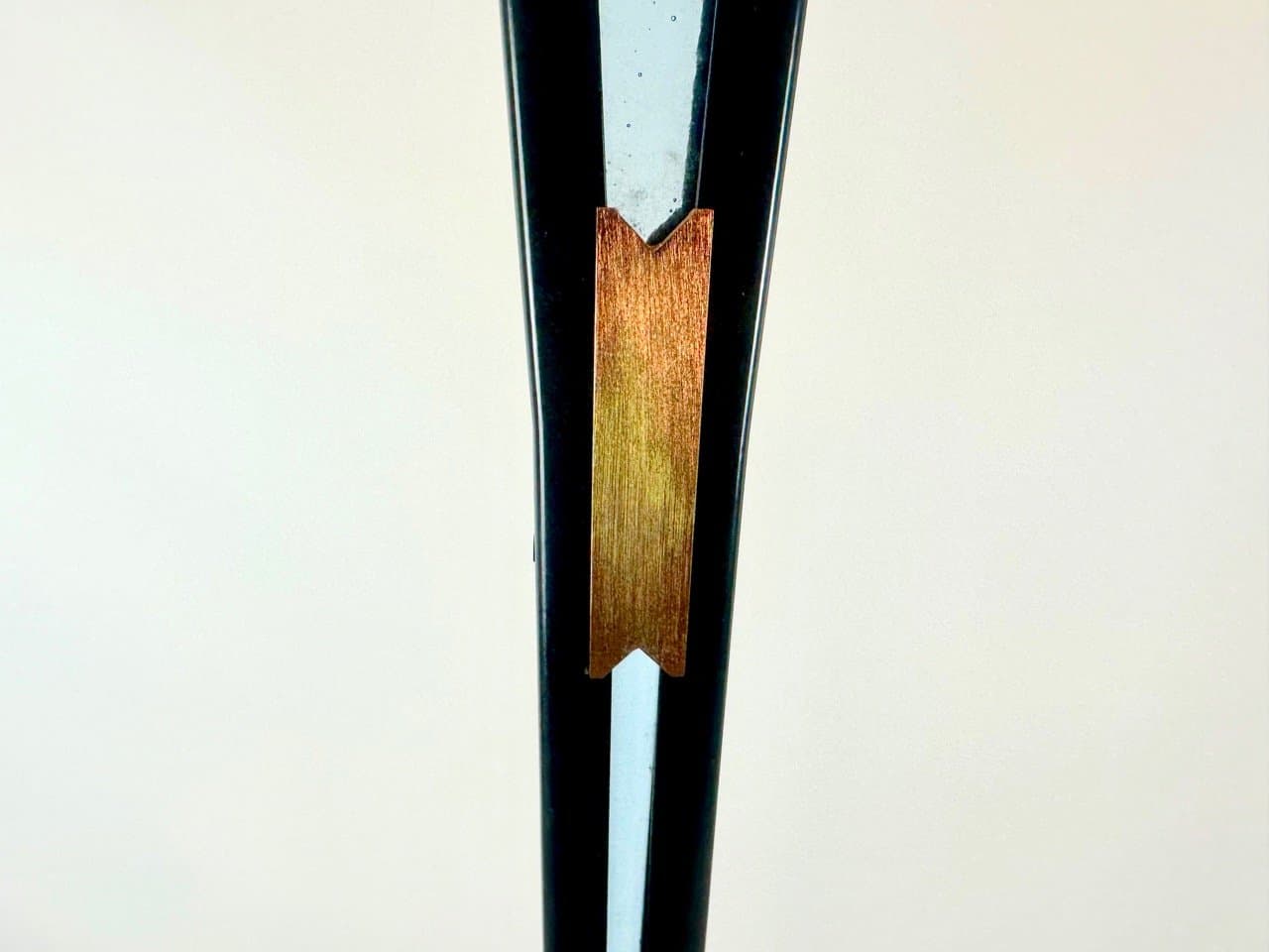 Lampa podłogowa, Murano, czarny, mosiądz, szkło, Włochy, lata 80. - 153014