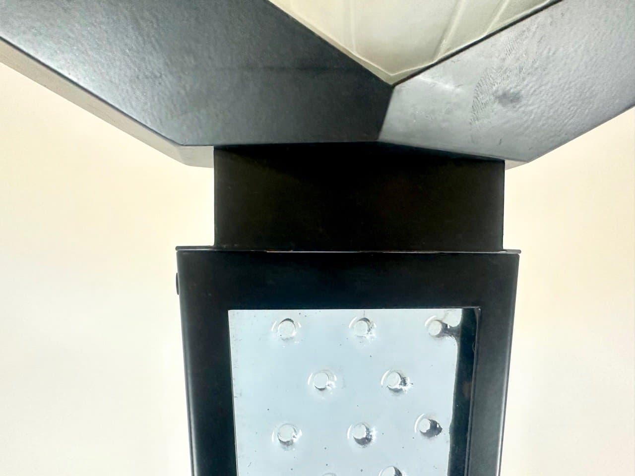 Lampa podłogowa, Murano, czarny, mosiądz, szkło, Włochy, lata 80. - 153004