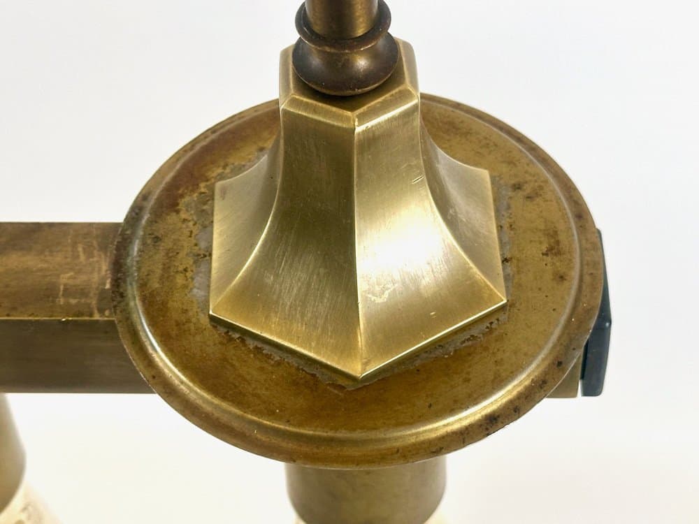 Lampa wisząca Art déco, złoty, mosiądz, lata 30. - 153046