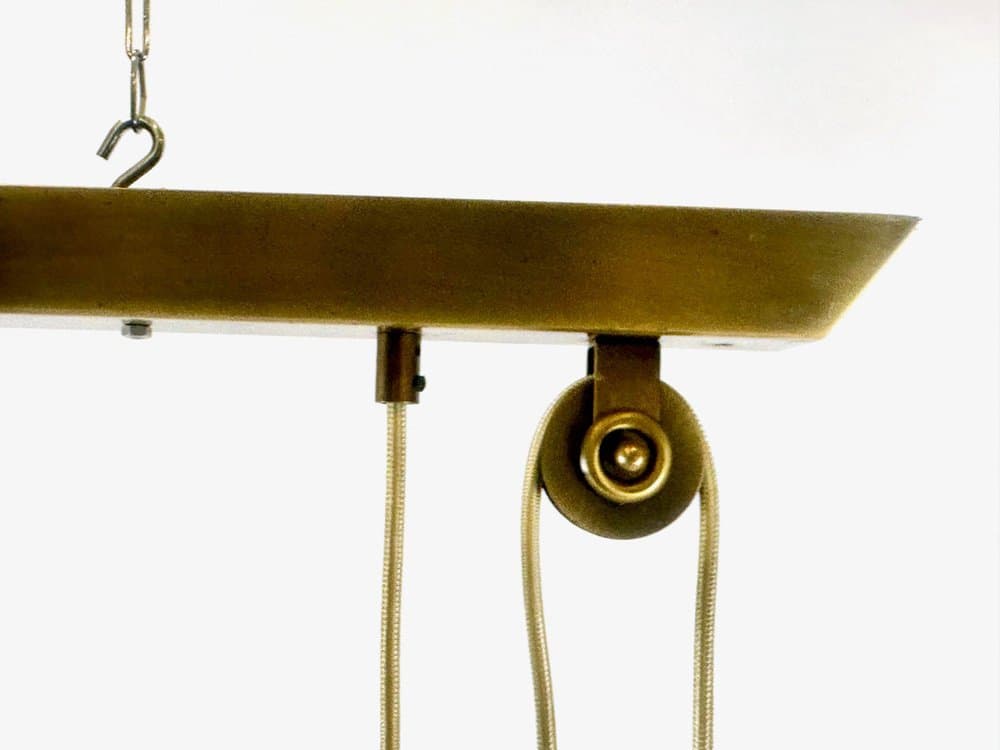 Lampa wisząca Art déco, złoty, mosiądz, lata 30. - 153042