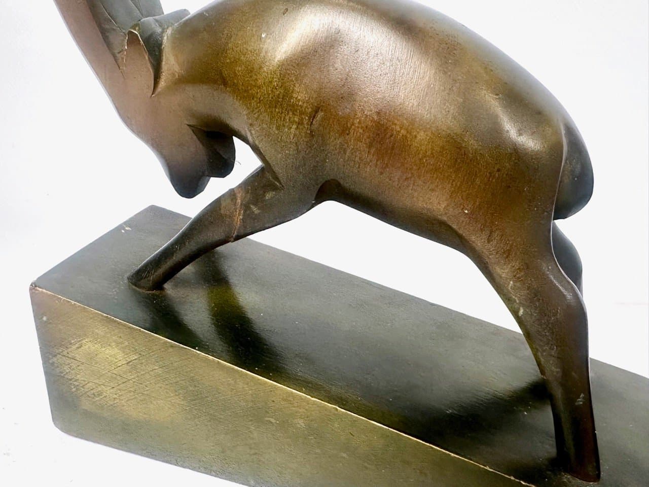 Para podstawek na książki Art déco, brązowy ciemny, buk, Rhön Kunst, Niemcy, lata 30. - 153058