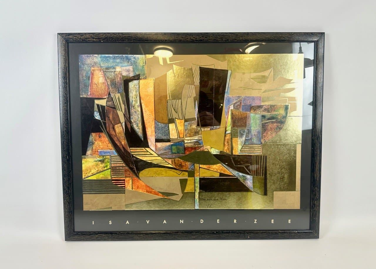 Litografia, Abstract Composition 74x60 cm, multikolor, Lisa Van Der Zee, Holandia, lata 80. - 153139