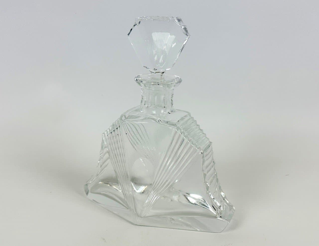 Karafka Art Deco, transparent, szkło, Niemcy, lata 30. - 153205