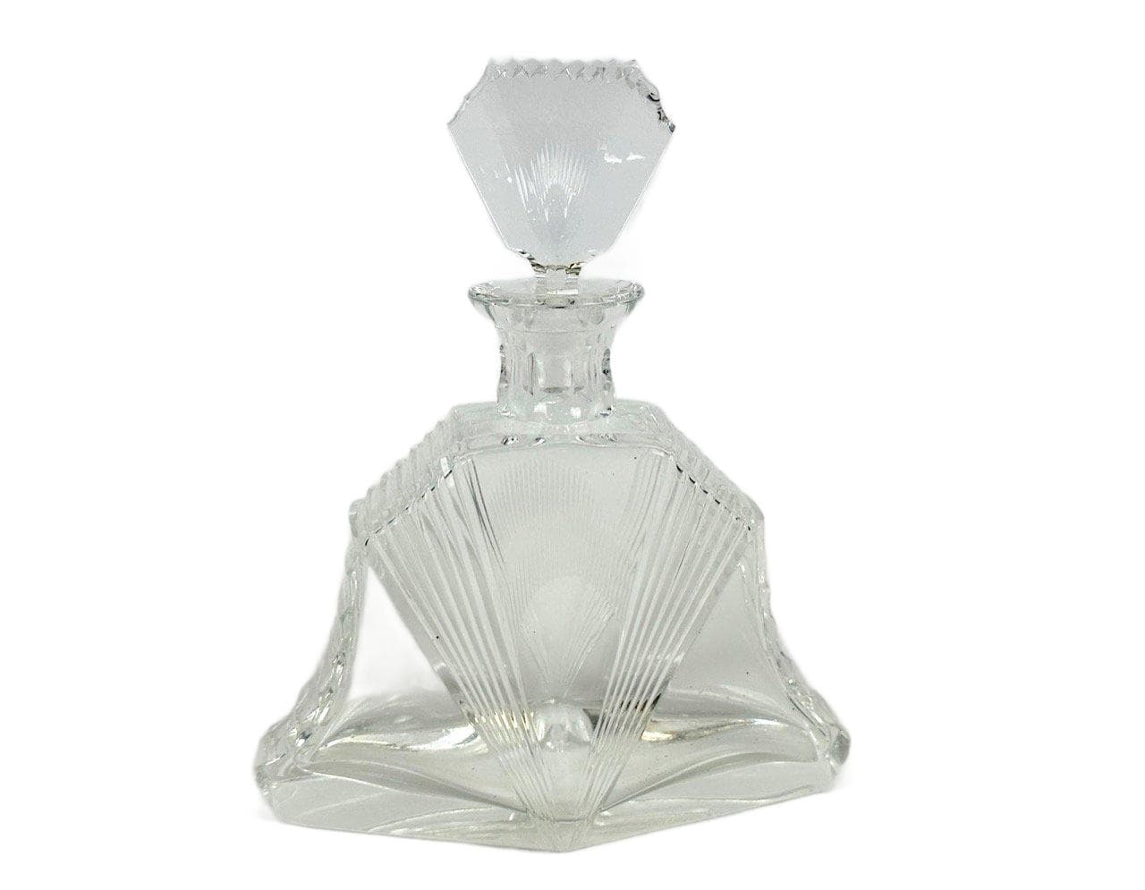 Karafka Art Deco, transparent, szkło, Niemcy, lata 30.