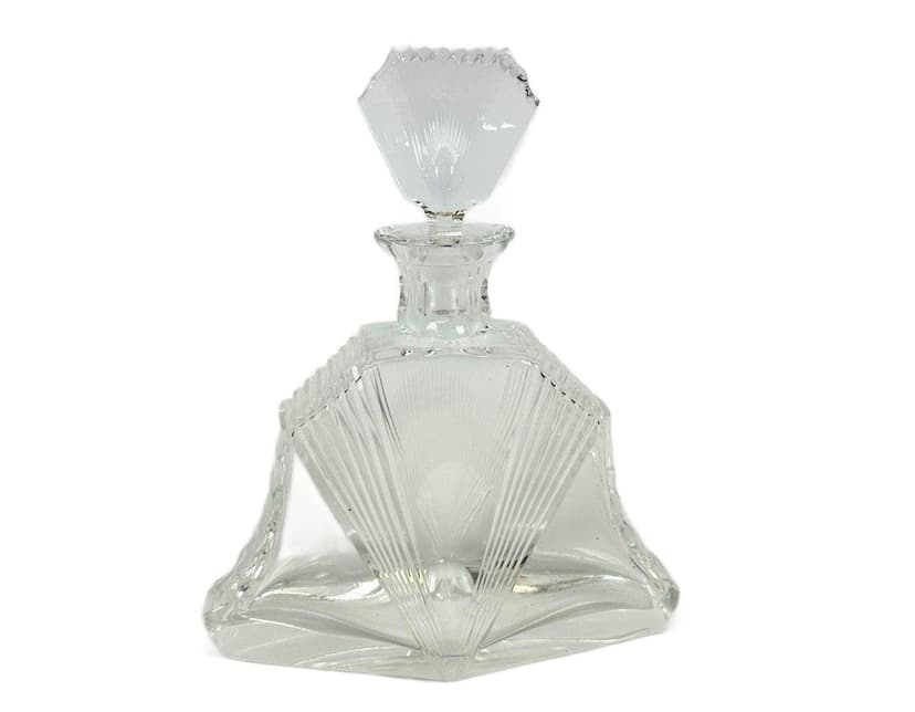 Karafka Art Deco, transparent, szkło, Niemcy, lata 30.