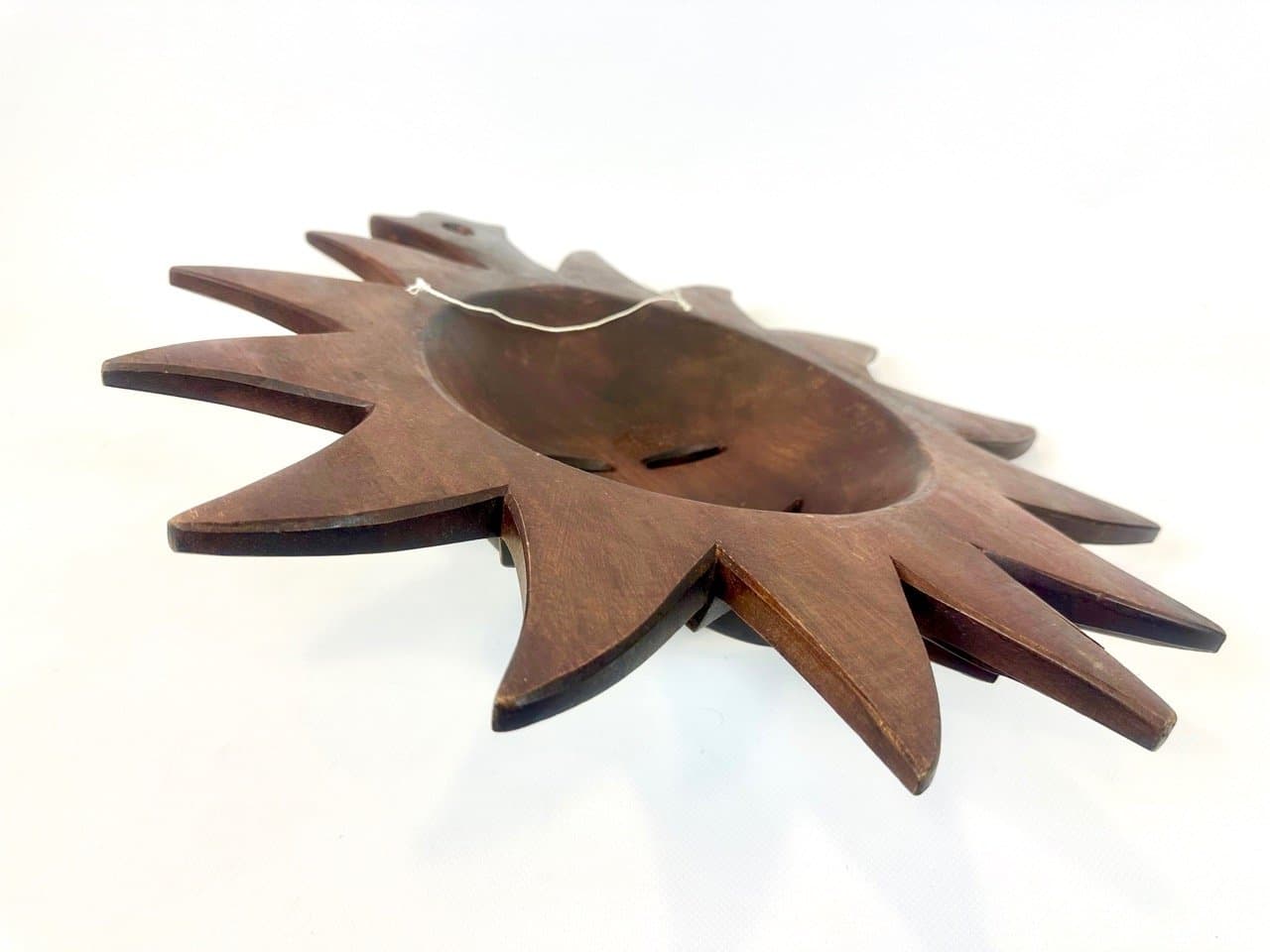 Rzeźba ścienna Słońce, brązowy, orzech, Folk Art, przed 1890 - 153218