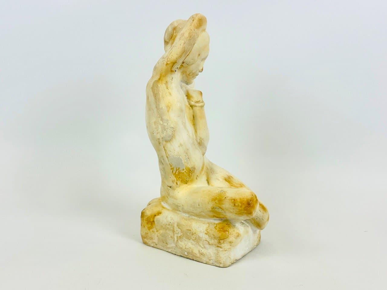Rzeźba Melancholijna Dziewczyna, kość słoniowa, gips, art. J. Štursa, Czechy, lata 10. - 153265