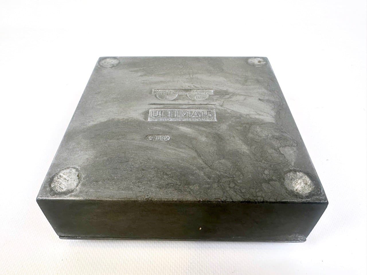 Popielniczka Ultima 15, srebrny, aluminium, proj. H. Bäckström, B. Ljungberg, Dania, lata 60. - 153322