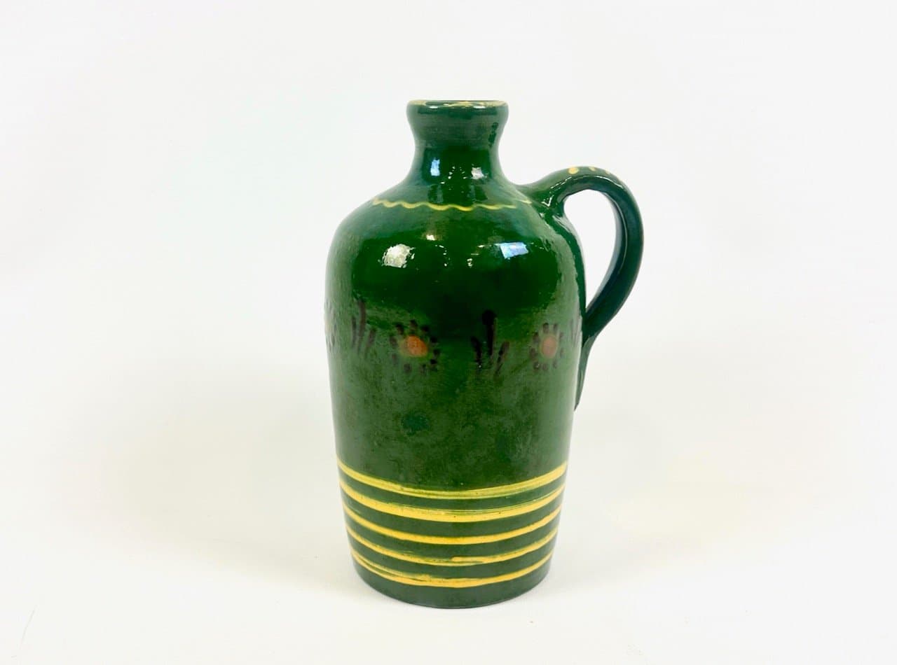 Dzban, leśna zieleń, ceramika, Europa Środkowa, początek XX w. - 153333