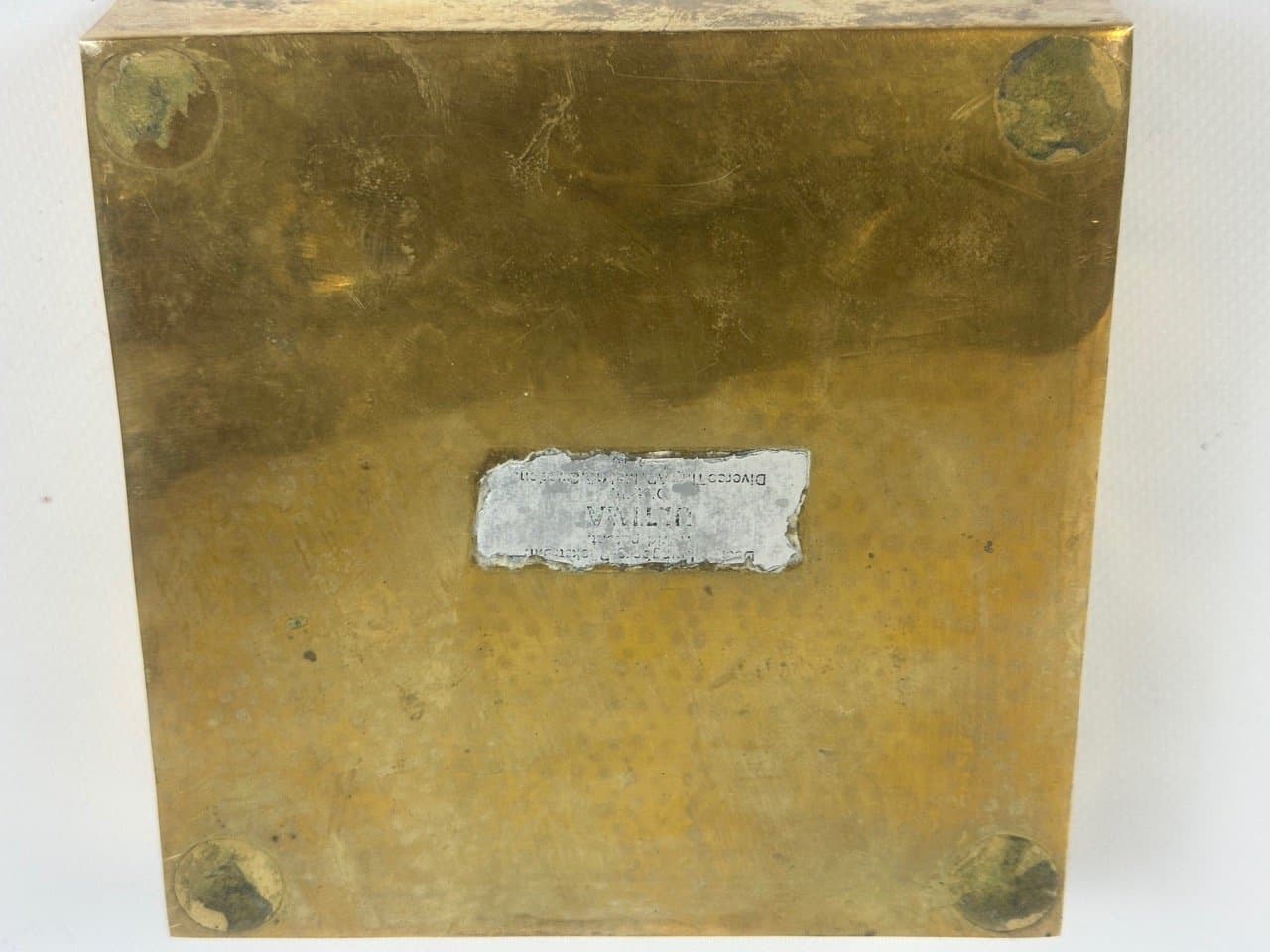 Popielniczka Ultima, złoty, mosiądz, proj. H. Bäckström, B. Ljungberg, Szwecja, lata 60. - 153372