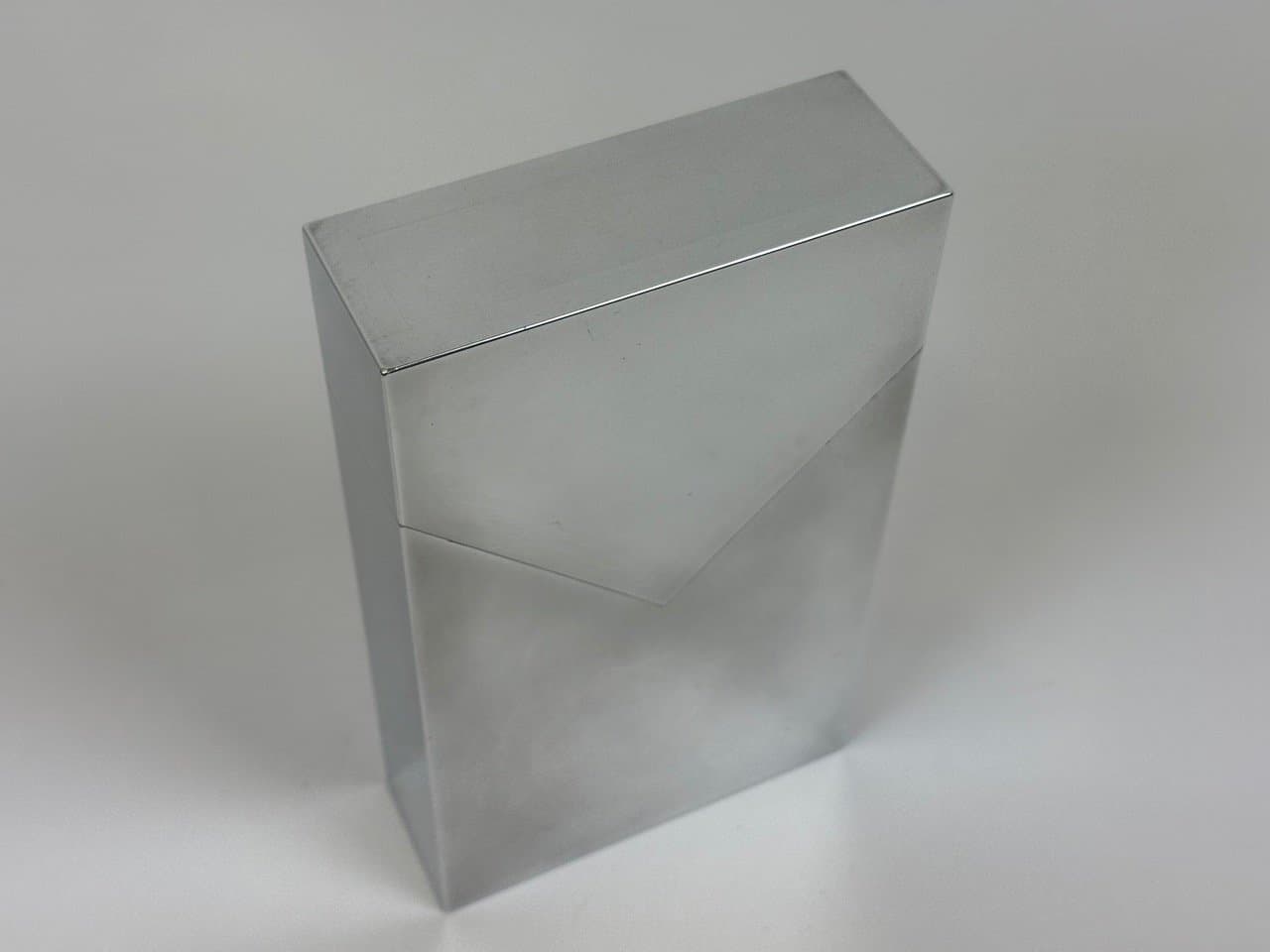 Pudełko No 0101, srebrny, aluminium, proj. R. Pfund, Marlboro Design, Szwajcaria, lata 80. - 153387