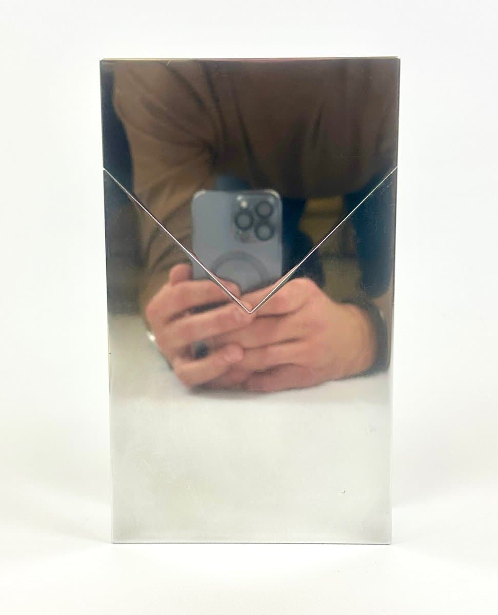 Pudełko No 0101, srebrny, aluminium, proj. R. Pfund, Marlboro Design, Szwajcaria, lata 80. - 153379