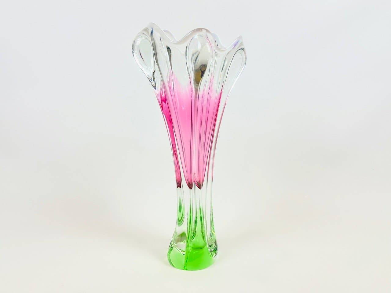 Wazon artystyczny, multikolor, szkło, proj. J. Hospodka, Czechy, lata 60. - 153423
