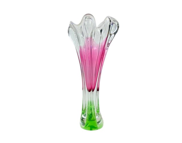 Wazon artystyczny, multikolor, szkło, proj. J. Hospodka, Czechy, lata 60. - WYMIARY