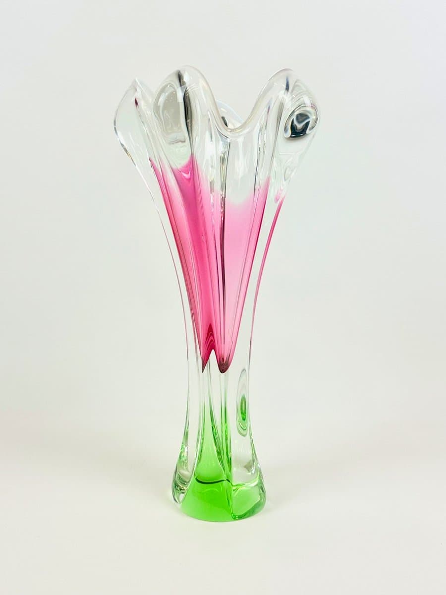 Wazon artystyczny, multikolor, szkło, proj. J. Hospodka, Czechy, lata 60. - 153428