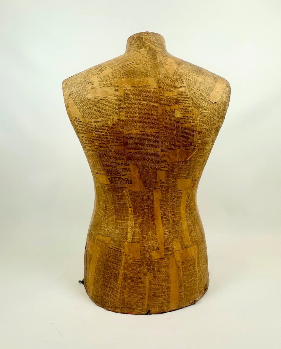 Manekin krawiecki męski, papier mâché brązowy, Niemcy, początek XX w. - 153442