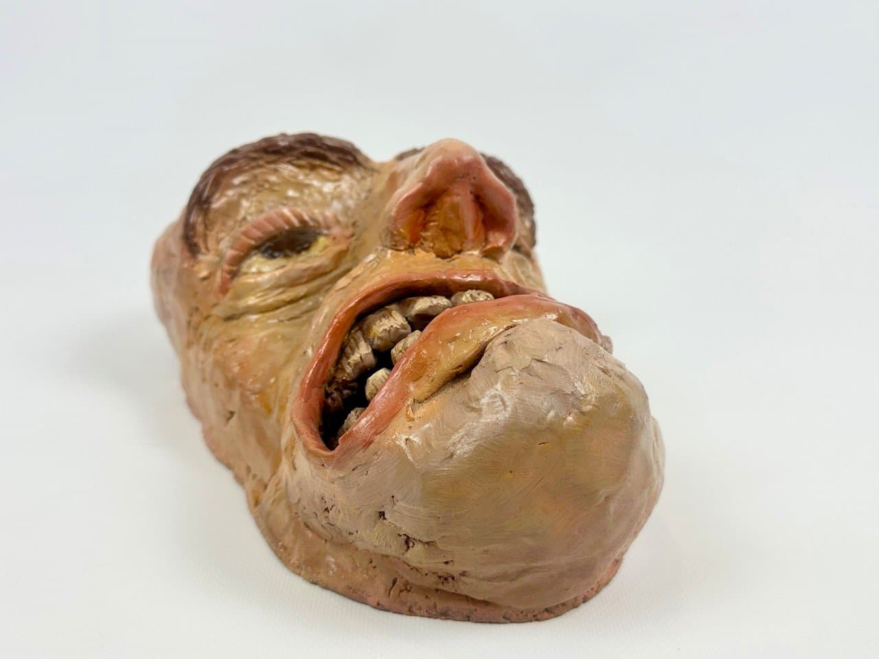 Maska artystyczna, beżowy, żywica, Czechy, lata 70. - 153465