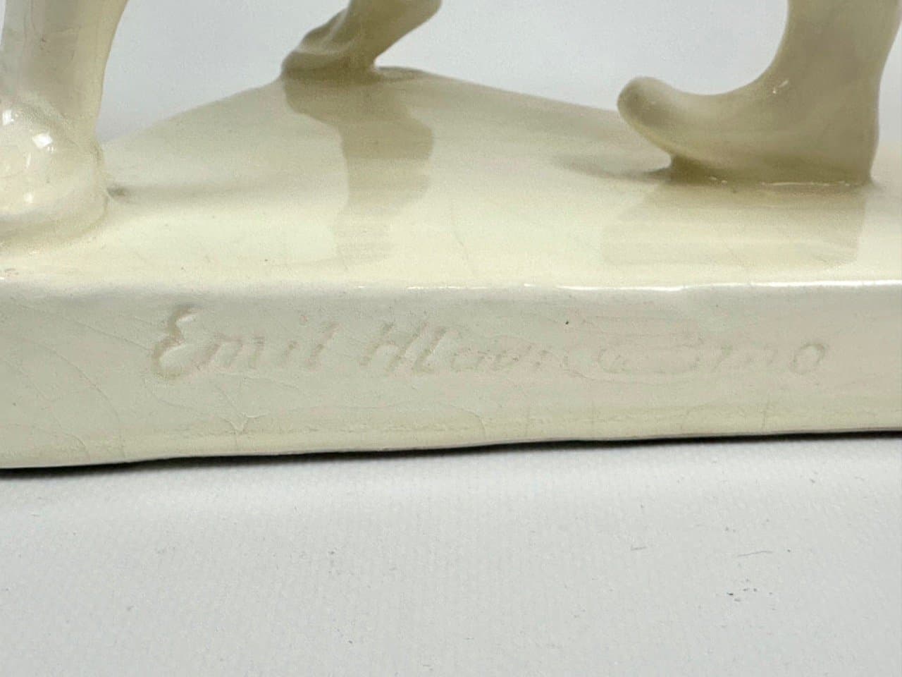 Figurka tańczącej pary, kość słoniowa, porcelana, proj. E. Hlavica, Czechy, lata 50. - 153484