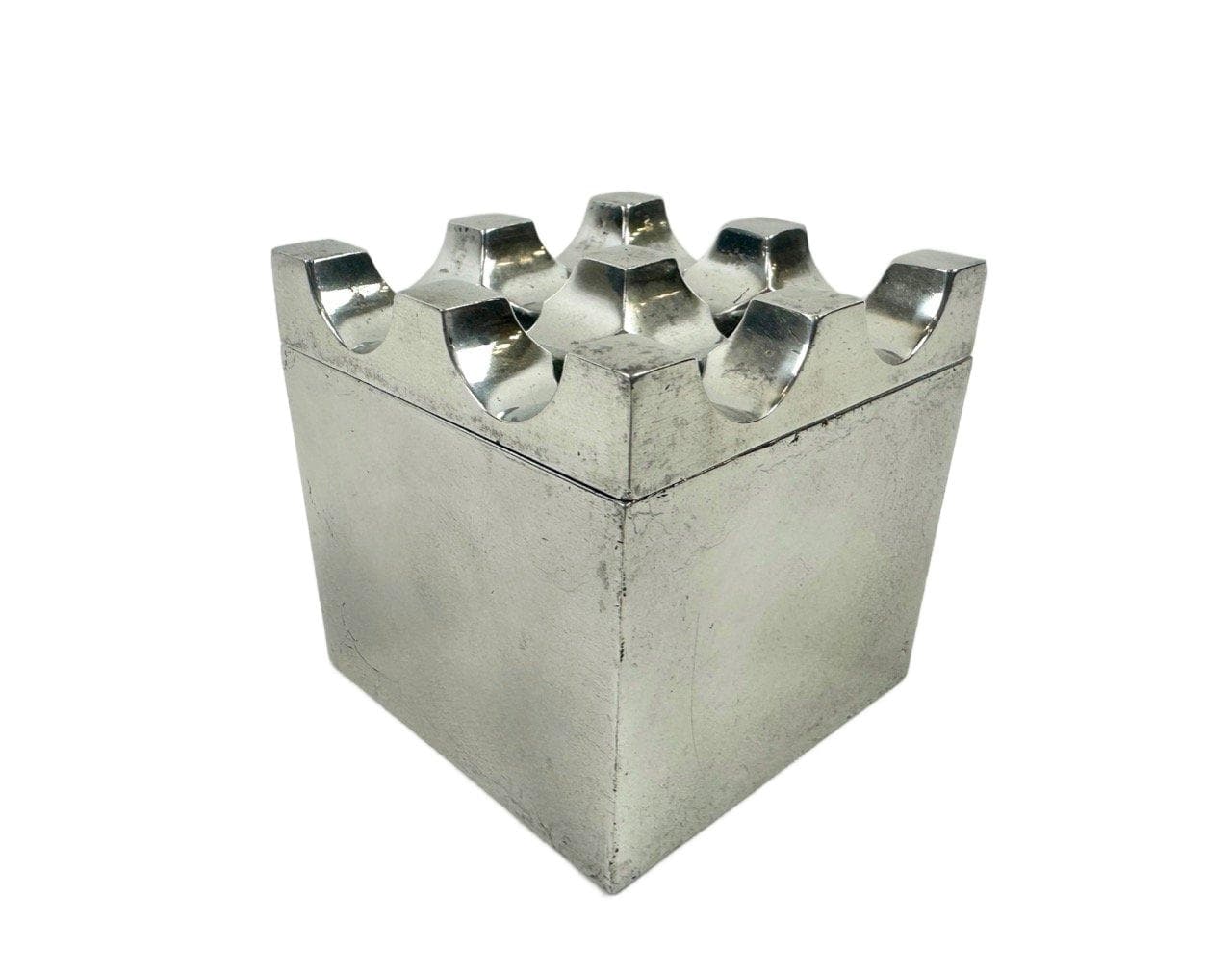 Popielniczka Ultima 7, aluminium srebrny, proj. H. Bäckström, B. Ljungberg, Dania, lata 60.