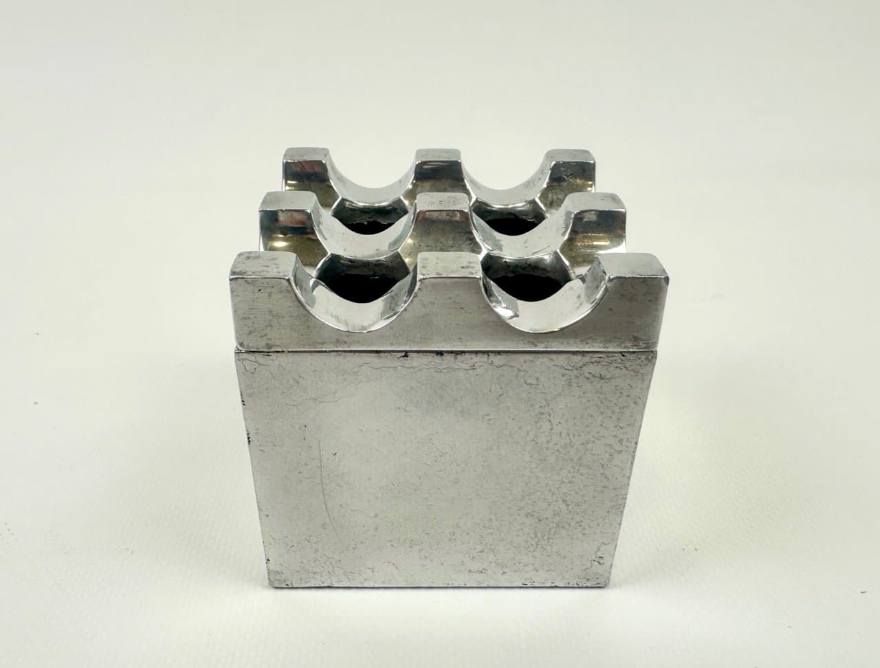 Popielniczka Ultima 7, aluminium srebrny, proj. H. Bäckström, B. Ljungberg, Dania, lata 60. - 153558