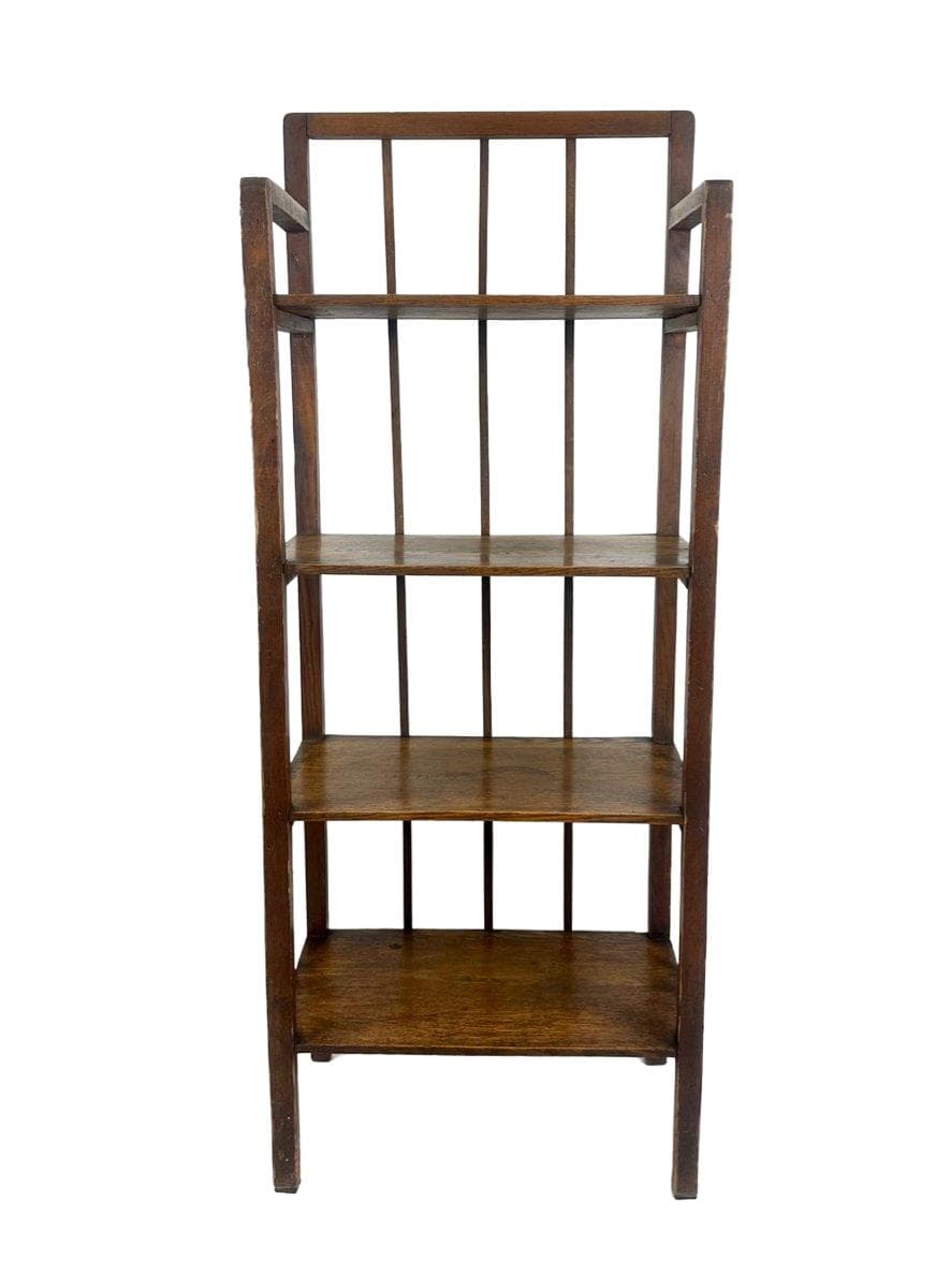 Regał Art Nouveau, dąb brąz ciemny, Niemcy, XIX w.