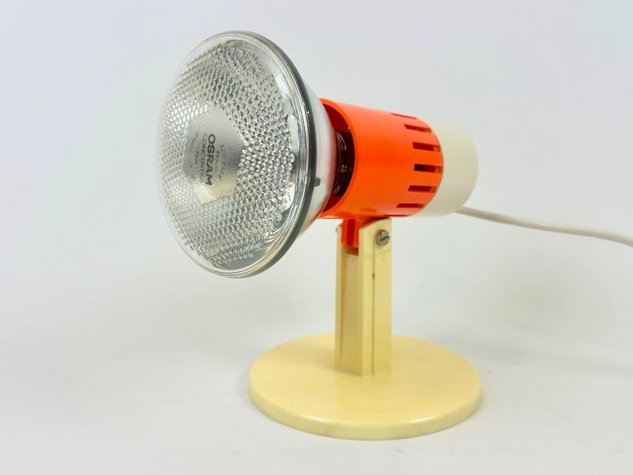 Lampka biurkowa space age, pomarańczowy, plastik, lata 70. - 153629