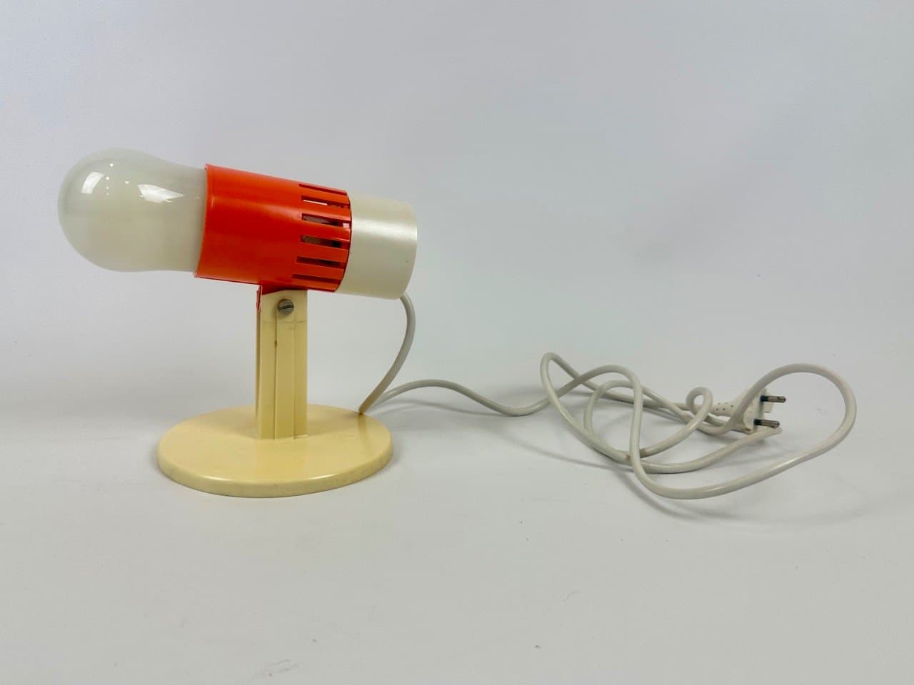 Lampka biurkowa space age, pomarańczowy, plastik, lata 70. - 153637