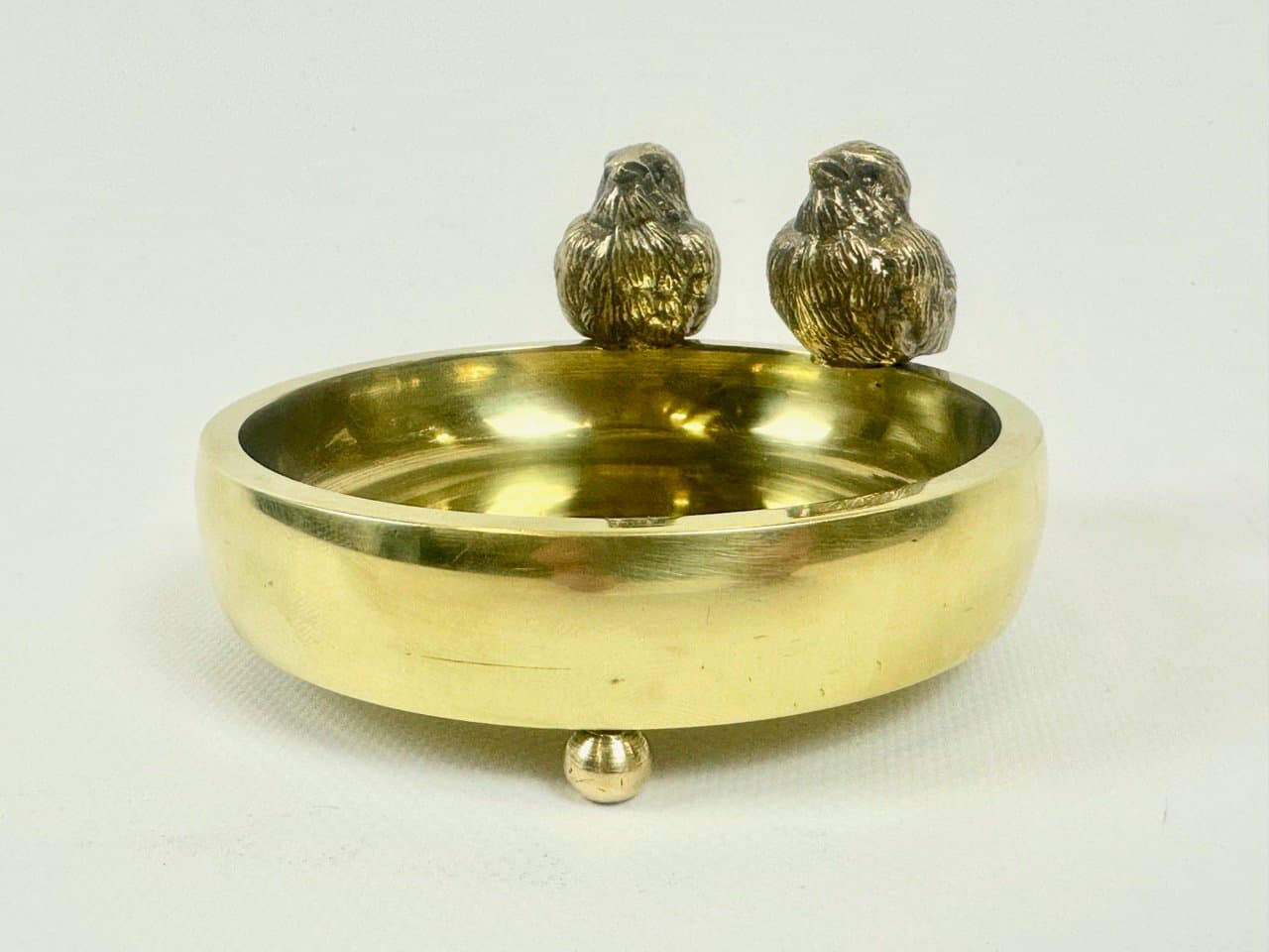 Popielniczka Art Deco, złoty, mosiądz, Polska, lata 20. - 153665