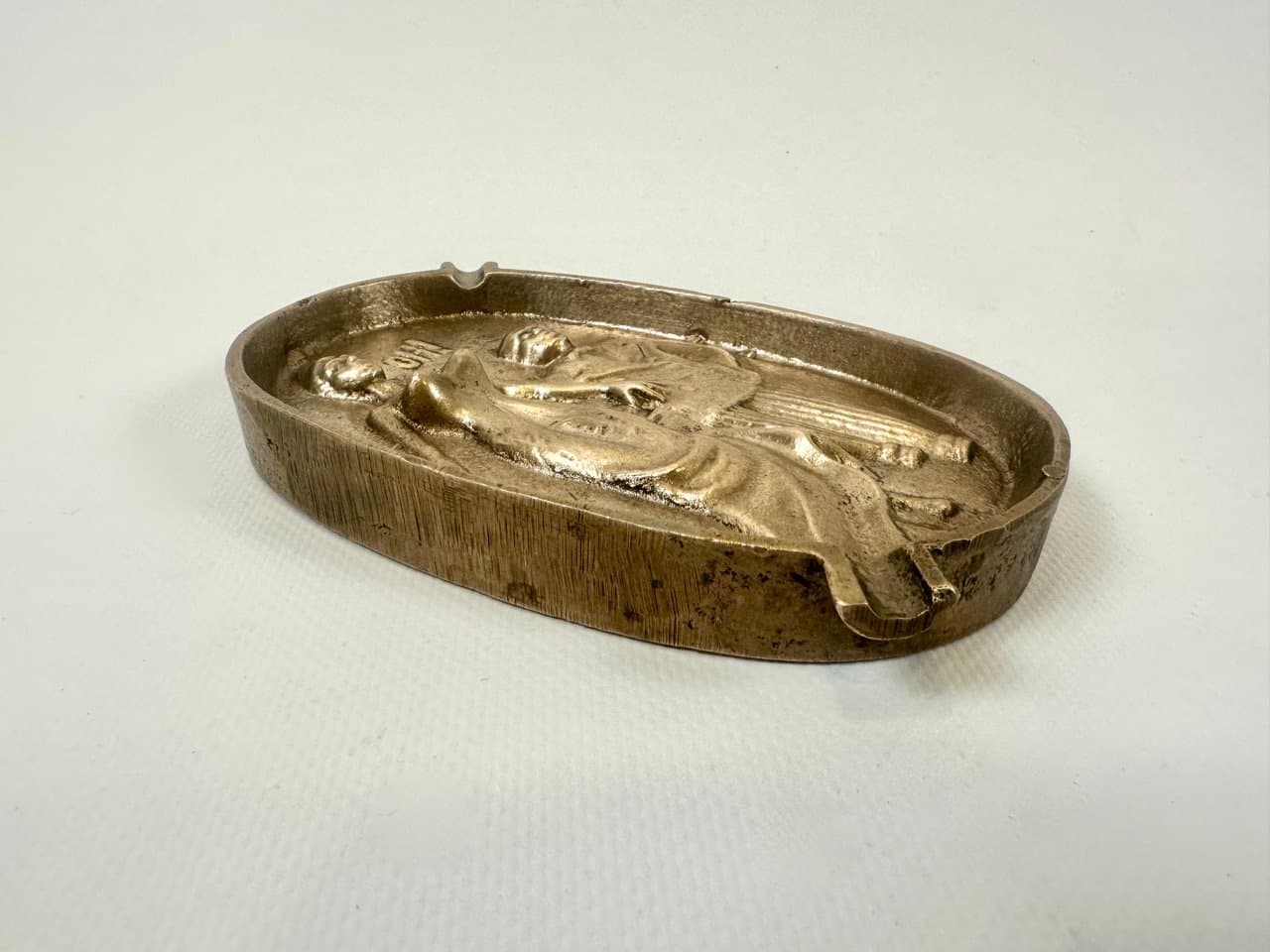 Ashtray Art Deco, golden bronze, 1940s - 153686