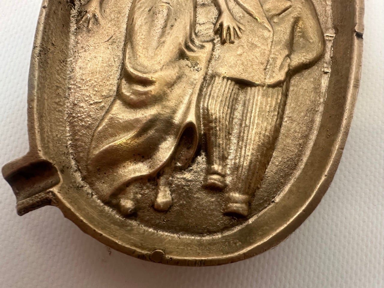 Ashtray Art Deco, golden bronze, 1940s - 153687