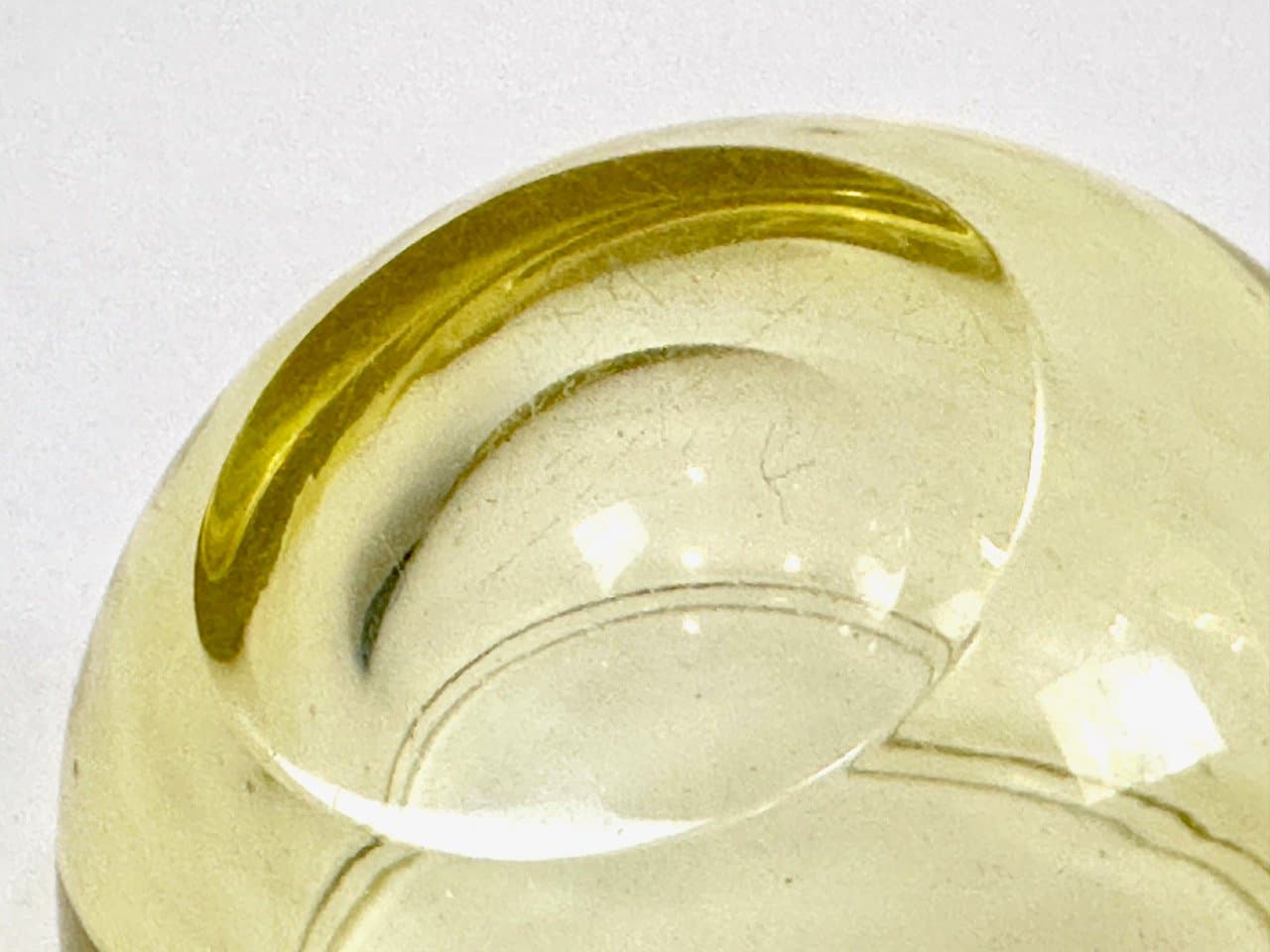 Popielniczka kulista Murano, żółty, szkło, Włochy, lata 60. - 153727