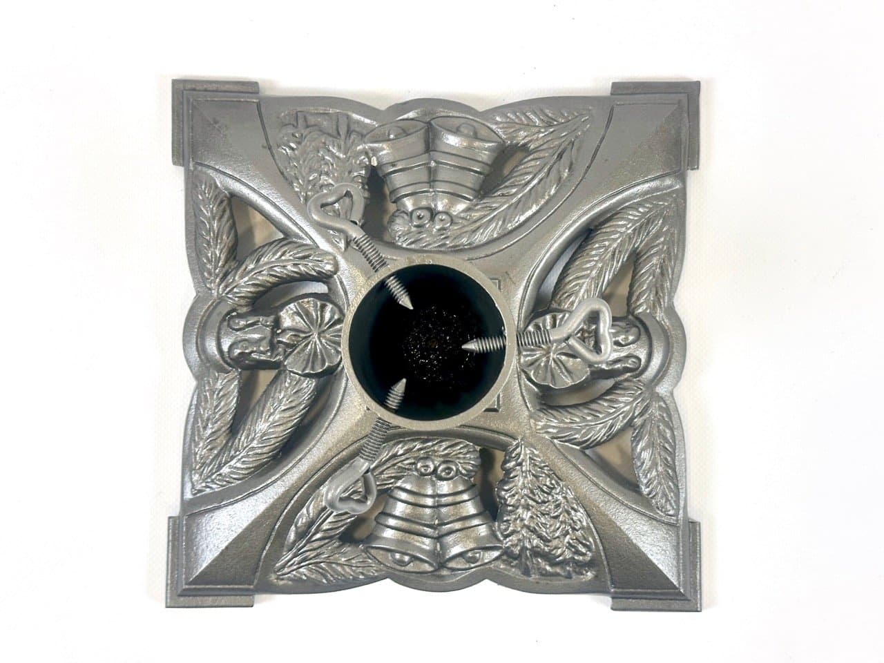 Stojak na choinkę Art Nouveau, srebrny, żeliwo, Niemcy, XIX w. - 153776