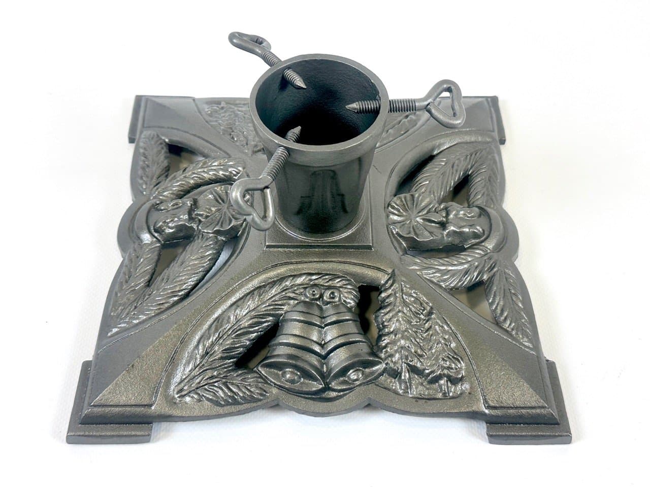 Stojak na choinkę Art Nouveau, srebrny, żeliwo, Niemcy, XIX w. - 153781