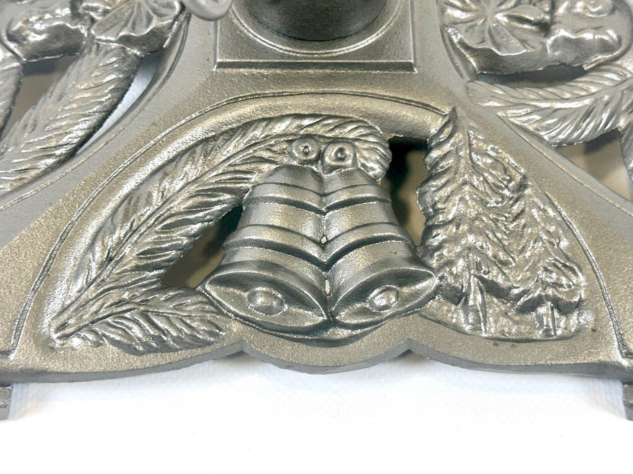 Stojak na choinkę Art Nouveau, srebrny, żeliwo, Niemcy, XIX w. - 153780