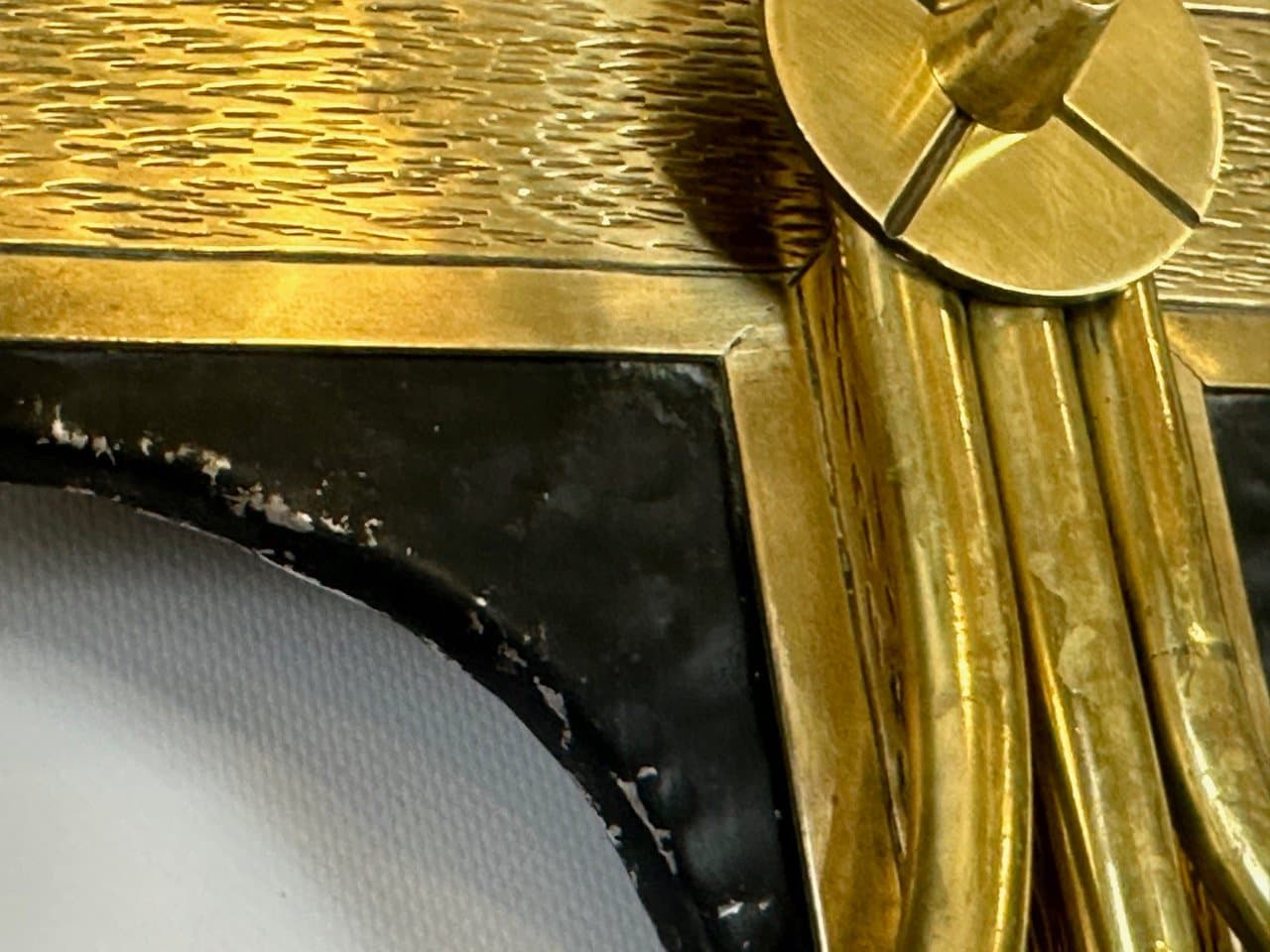 Para kinkietów kościelnych, czarny metal, mosiądz złoty, Belgia, lata 70. - 153807