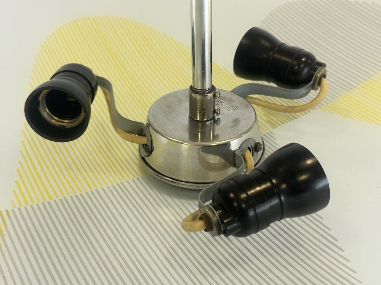 Lampa wisząca Umbrella, ivory white, aluminium, szkło, Napako, Czechy, lata 60. - 153829