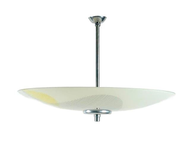 Lampa wisząca Umbrella, ivory white, aluminium, szkło, Napako, Czechy, lata 60. - WYMIARY
