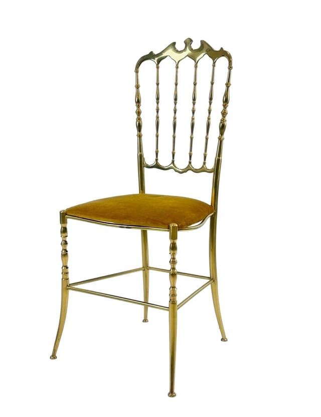 Chair Chiavarine, golden brass, Italy, 1960s - DIMENSION