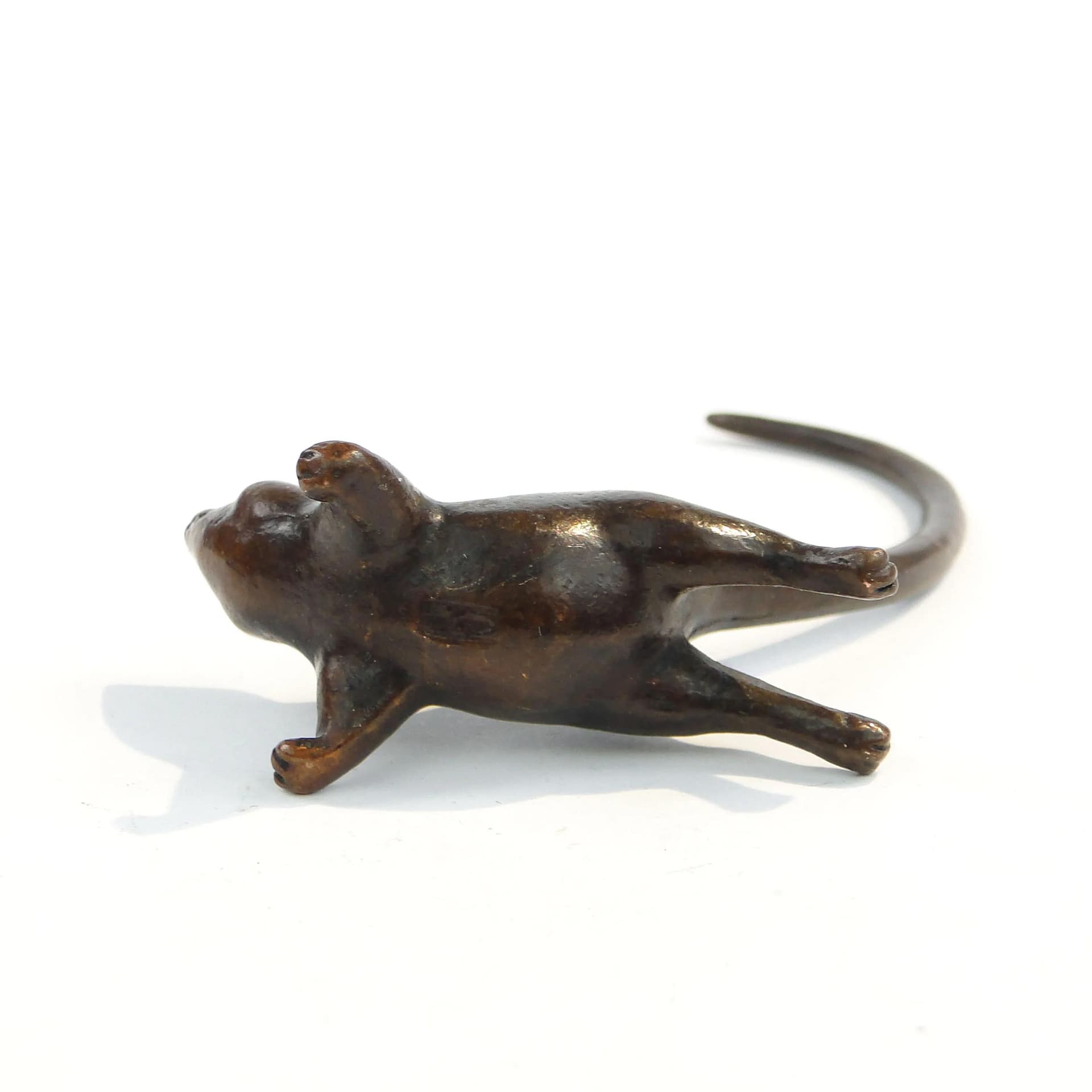 Desk sculpture, mouse, dark bronze, copper and bronze alloy, Far East, 21st c. - 9432