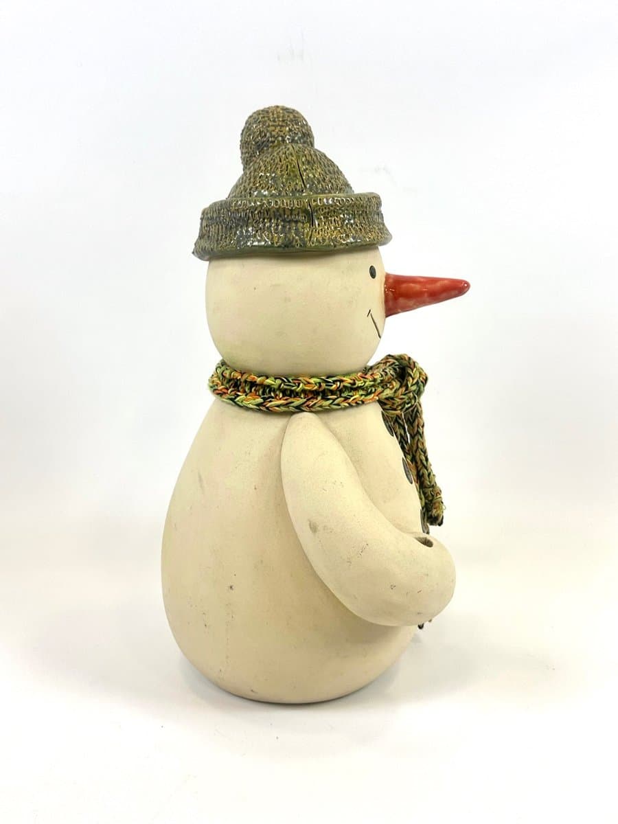 Snowman figurine, ivory white, ceramic, Germany, 1970s. - 153923