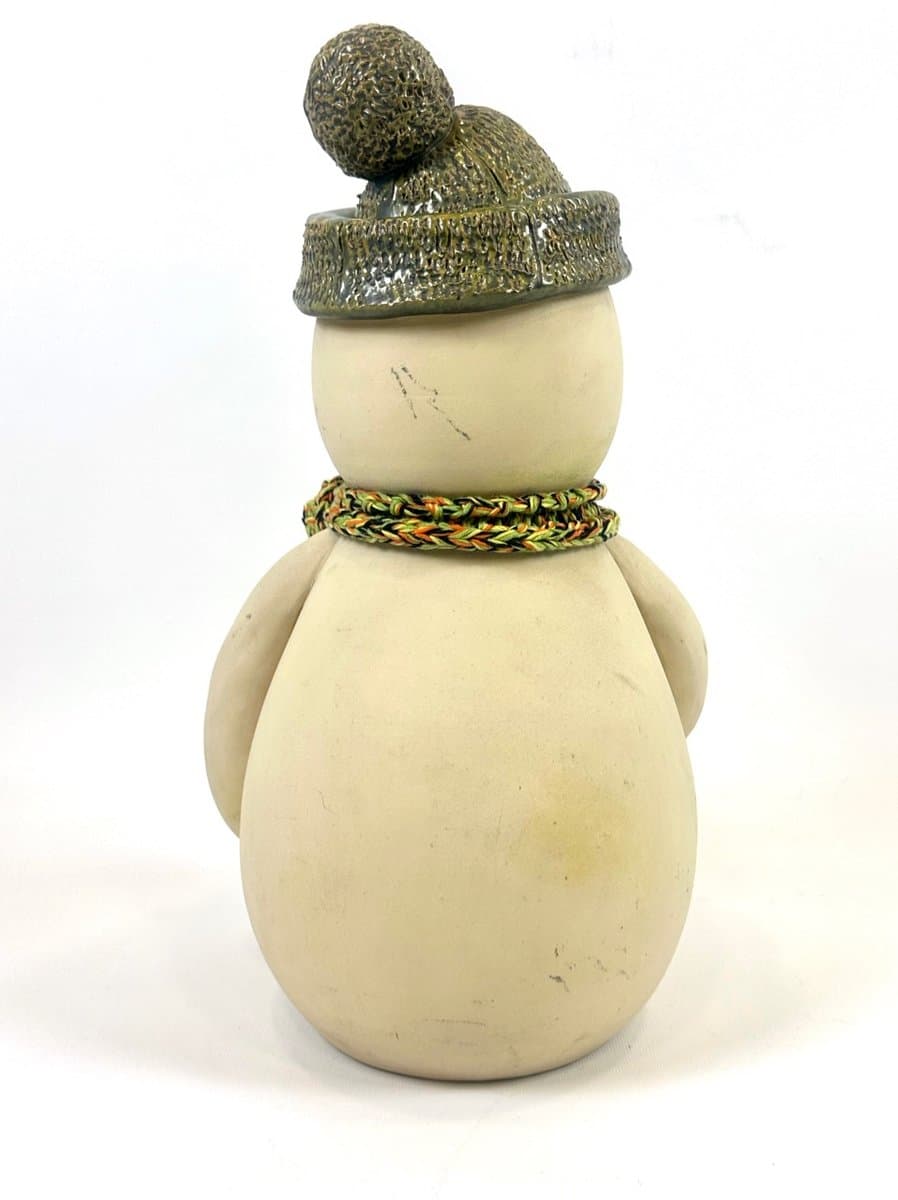Snowman figurine, ivory white, ceramic, Germany, 1970s. - 153929