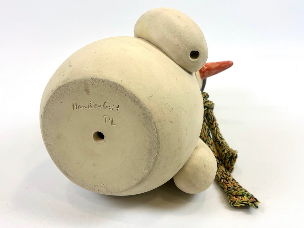 Snowman figurine, ivory white, ceramic, Germany, 1970s. - 153927