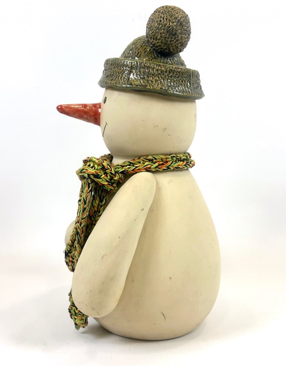 Snowman figurine, ivory white, ceramic, Germany, 1970s. - 153928