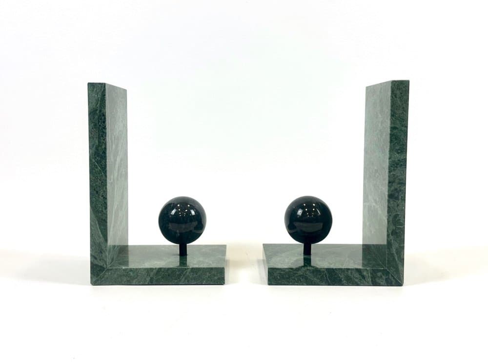 para podpórek do książek Art déco, zielony, marmur, Francja, lata 30. - 153968