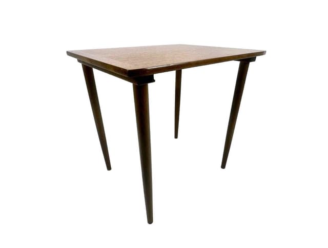 Coffee table, brown, teak beech, Scandinavia, 1960s. - DIMENSION