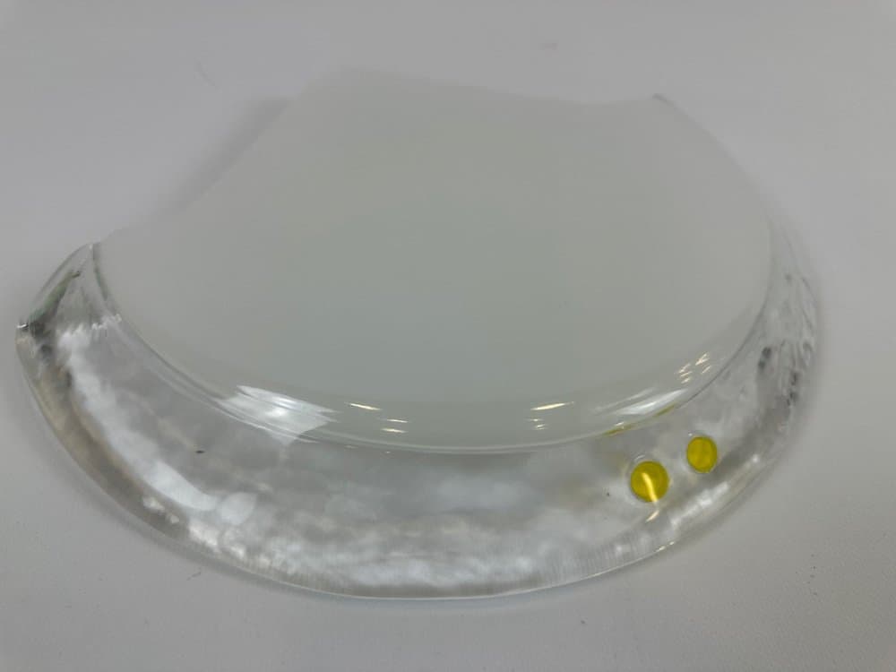 zestaw trzech kinkietów, szkło murano multikolor, metal czarny, Leucos, Włochy, lata 80. - 154004